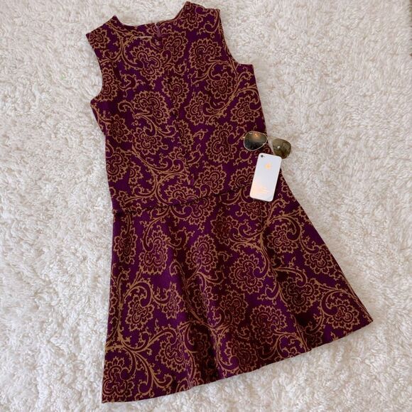 Vintage Johnathan Logan Dropped Flare Waist Dress - Picture 1 of 7
